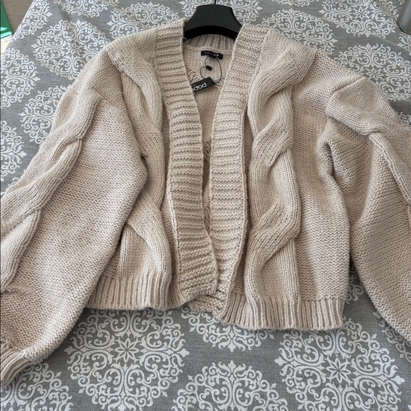 Papermoon Beige Cable Knit Cardigan - Picture 5 of 6